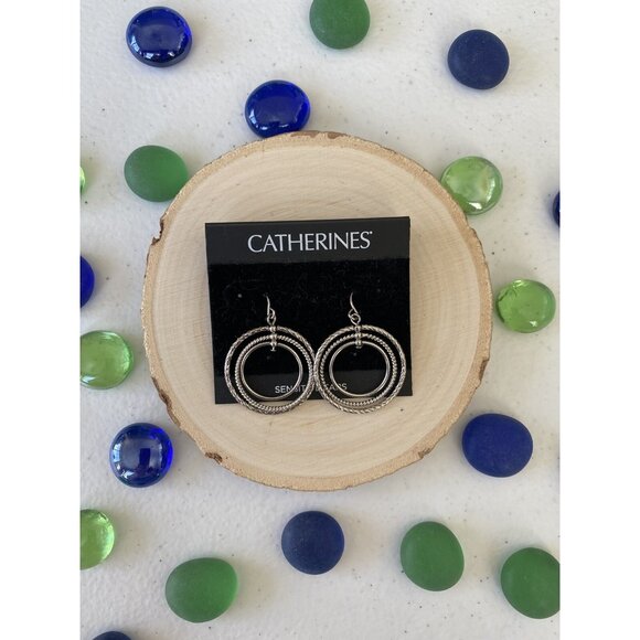 Catherines Earrings-Dangle/Drop-Silver Tone-NWOT - Picture 1 of 2